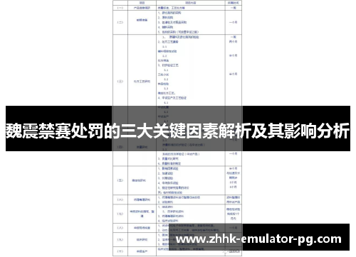 魏震禁赛处罚的三大关键因素解析及其影响分析